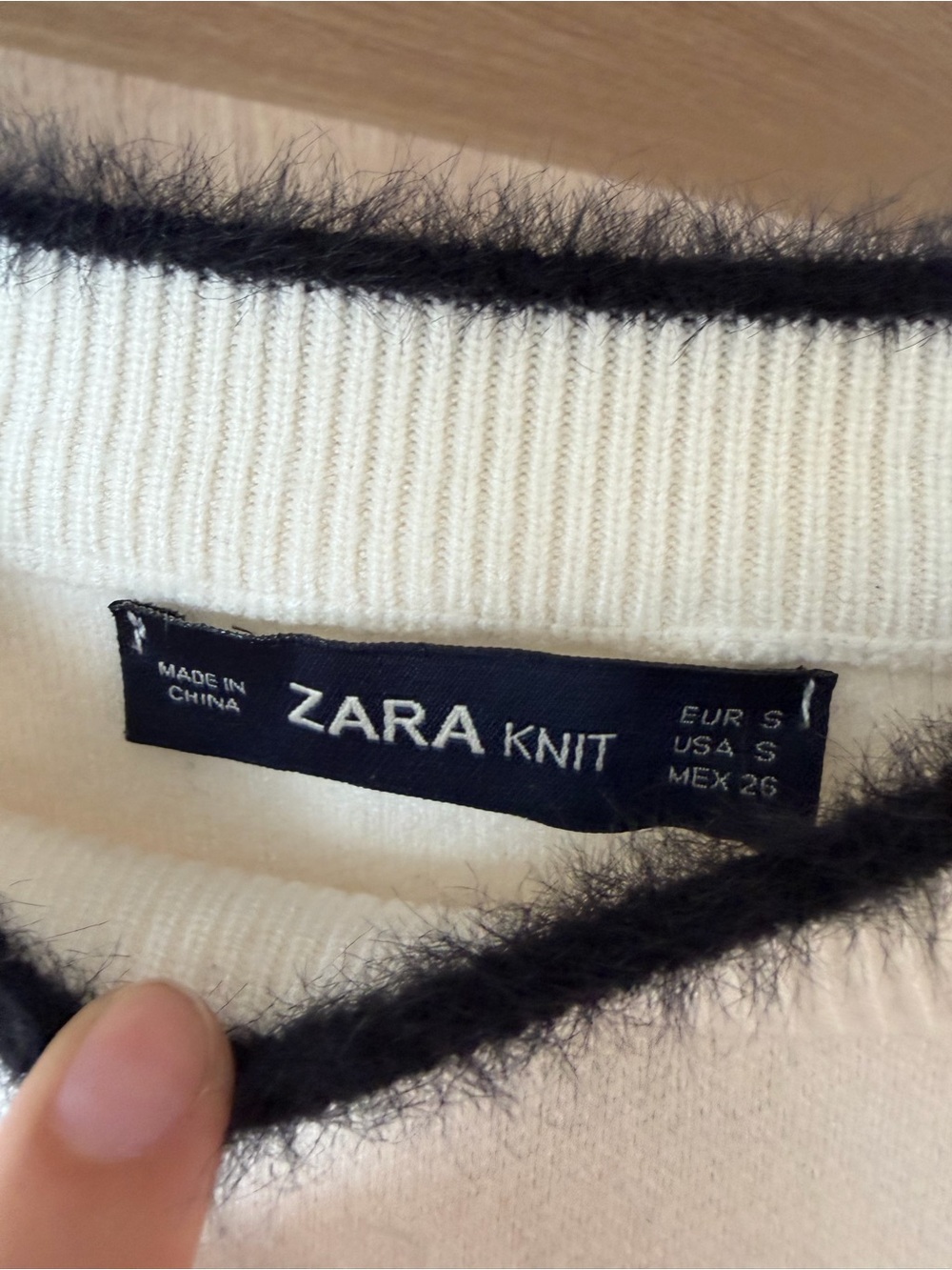 Zara Cream Knit A-Line Mini Skirt and top set - Picture 4 of 6